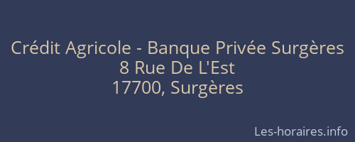 Crédit Agricole - Banque Privée Surgères
