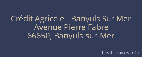 Crédit Agricole - Banyuls Sur Mer