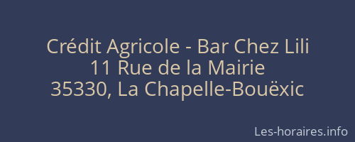 Crédit Agricole - Bar Chez Lili