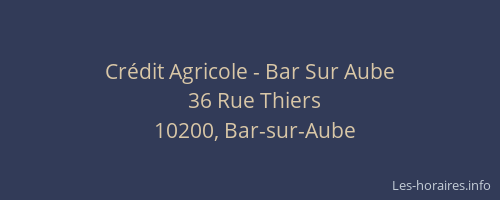 Crédit Agricole - Bar Sur Aube