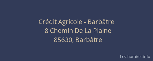 Crédit Agricole - Barbâtre