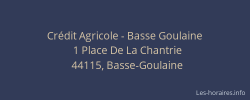 Crédit Agricole - Basse Goulaine