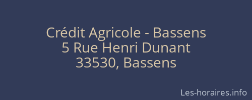 Crédit Agricole - Bassens