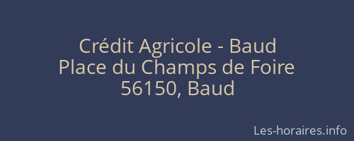 Crédit Agricole - Baud