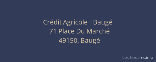 Crédit Agricole - Baugé