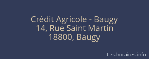 Crédit Agricole - Baugy