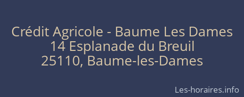 Crédit Agricole - Baume Les Dames