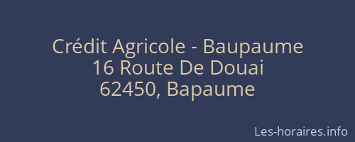 Crédit Agricole - Baupaume