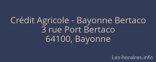 Crédit Agricole - Bayonne Bertaco