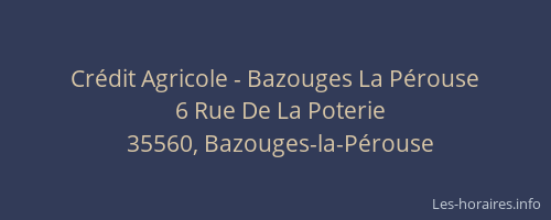 Crédit Agricole - Bazouges La Pérouse