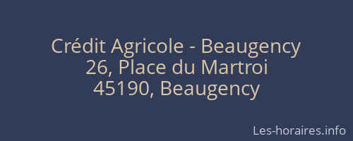 Crédit Agricole - Beaugency