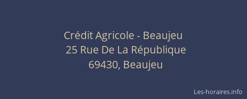 Crédit Agricole - Beaujeu