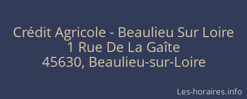 Crédit Agricole - Beaulieu Sur Loire