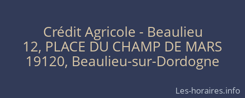 Crédit Agricole - Beaulieu
