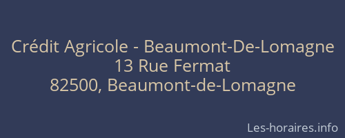 Crédit Agricole - Beaumont-De-Lomagne