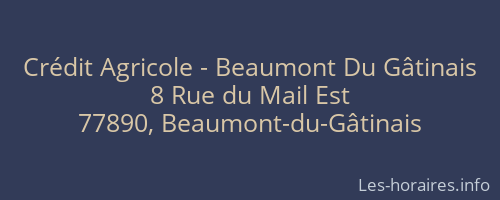 Crédit Agricole - Beaumont Du Gâtinais