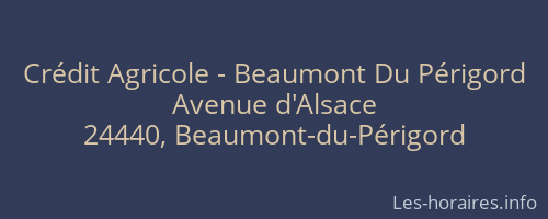 Crédit Agricole - Beaumont Du Périgord