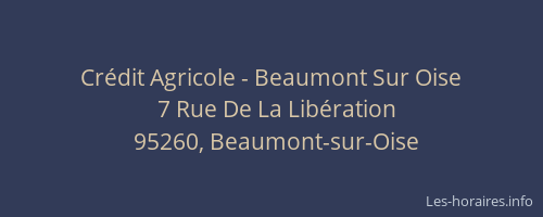 Crédit Agricole - Beaumont Sur Oise