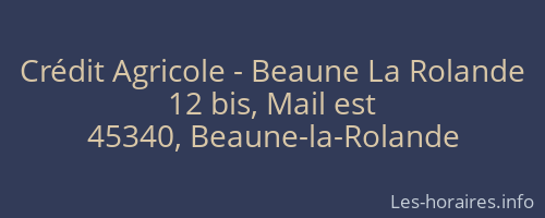Crédit Agricole - Beaune La Rolande