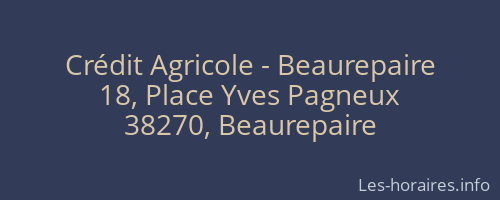 Crédit Agricole - Beaurepaire