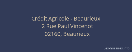 Crédit Agricole - Beaurieux