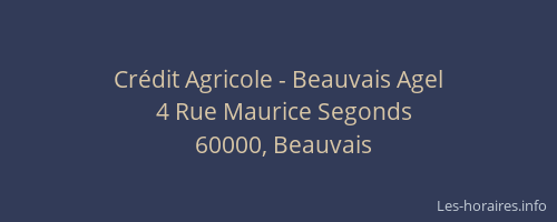 Crédit Agricole - Beauvais Agel