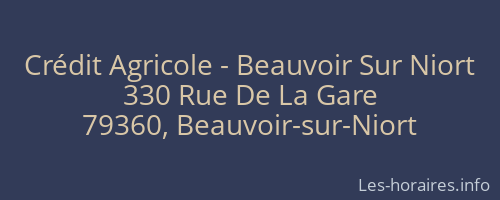 Crédit Agricole - Beauvoir Sur Niort