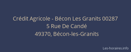 Crédit Agricole - Bécon Les Granits 00287