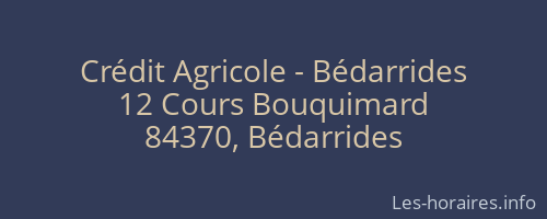 Crédit Agricole - Bédarrides