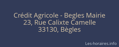 Crédit Agricole - Begles Mairie