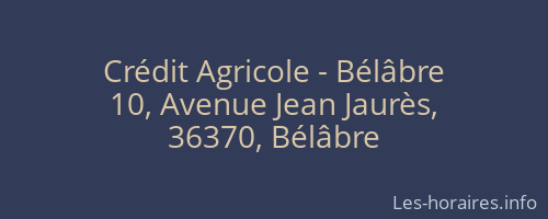 Crédit Agricole - Bélâbre