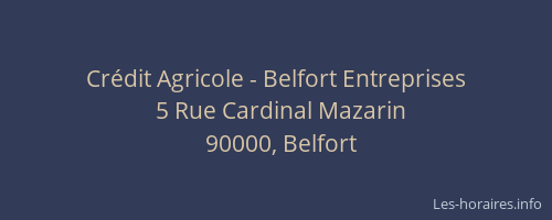 Crédit Agricole - Belfort Entreprises