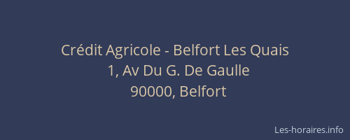 Crédit Agricole - Belfort Les Quais