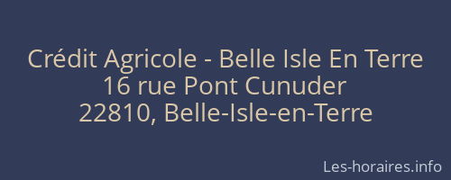 Crédit Agricole - Belle Isle En Terre
