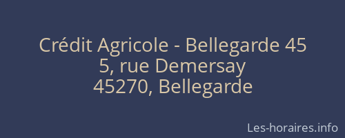 Crédit Agricole - Bellegarde 45