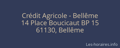 Crédit Agricole - Bellême