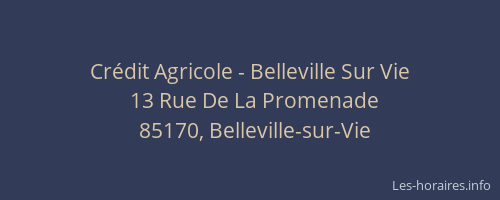 Crédit Agricole - Belleville Sur Vie