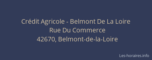 Crédit Agricole - Belmont De La Loire