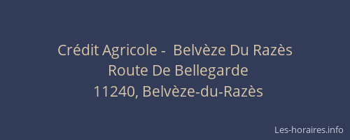 Crédit Agricole -  Belvèze Du Razès