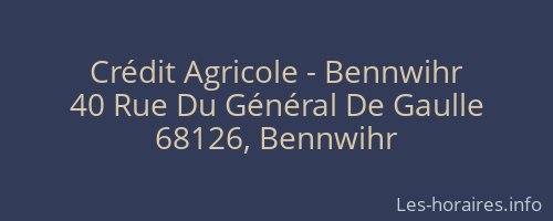 Crédit Agricole - Bennwihr