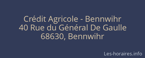 Crédit Agricole - Bennwihr
