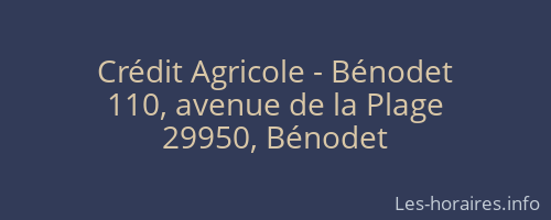Crédit Agricole - Bénodet