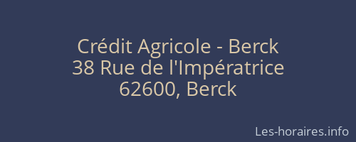 Crédit Agricole - Berck