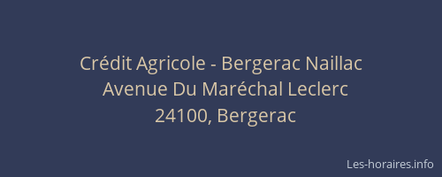 Crédit Agricole - Bergerac Naillac