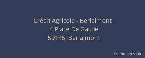 Crédit Agricole - Berlaimont