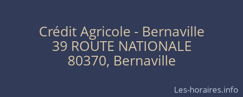Crédit Agricole - Bernaville