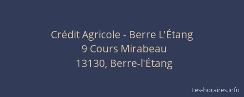 Crédit Agricole - Berre L'Étang