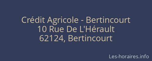 Crédit Agricole - Bertincourt