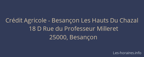 Crédit Agricole - Besançon Les Hauts Du Chazal