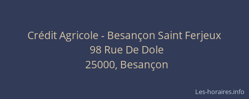 Crédit Agricole - Besançon Saint Ferjeux